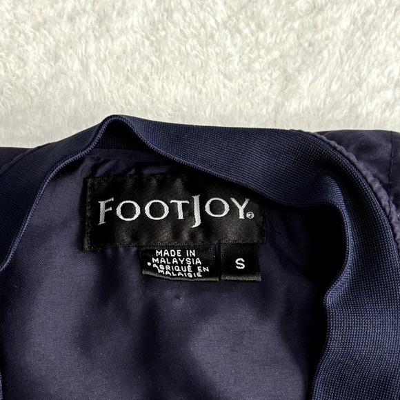 FootJoy Mens Pullover Jacket Windbreaker Navy Blue V-Neck Small Preppy Golf - Picture 8 of 10